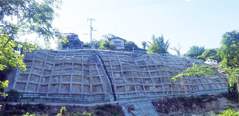 天王町地区急傾斜地崩壊防止工事写真